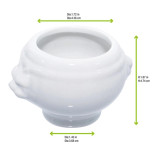 Mini Reusable Porcelain Soup Tureen 2.6oz D:2.5in H:2in - 6 pcs Mini Reusable Porcelain Soup Tureen 2.6oz D:2.5in H:2in - 6 pcs